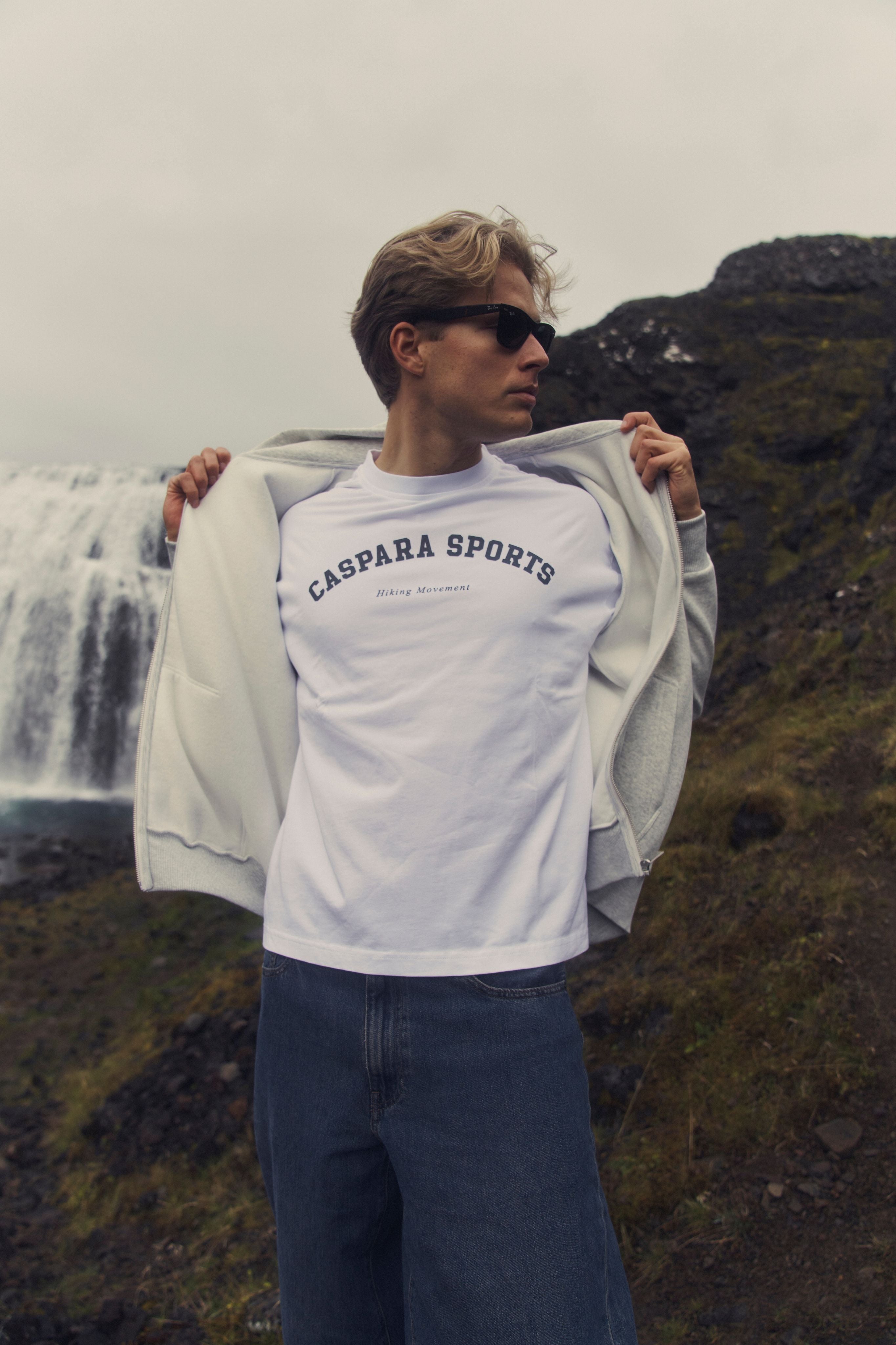 M. CS Tee - White w. anthracite